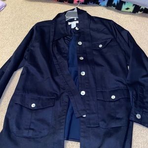 Full length blazer goes down to wrist. Comes with belt